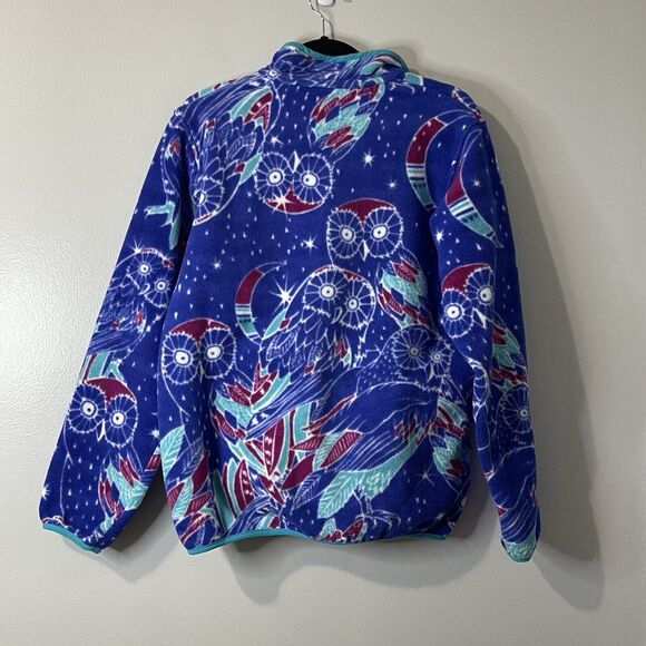 PATAGONIA Synchilla Snap T Harvest Moon Owl Fleece Pullover Medium Outdoors - Picture 4 of 7